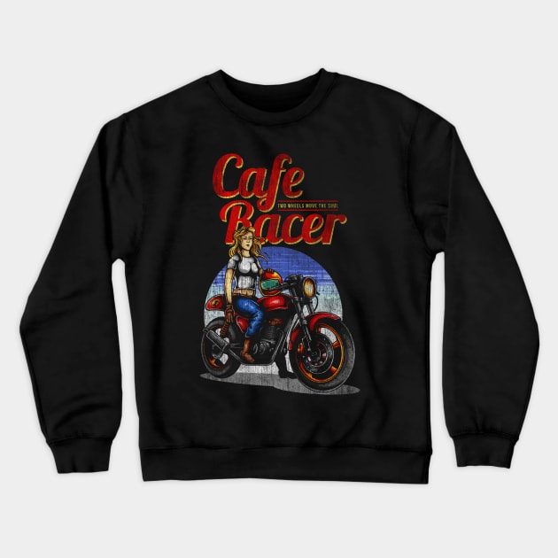 Cafe Racer Crewneck Sweatshirt by DesignedByFreaks